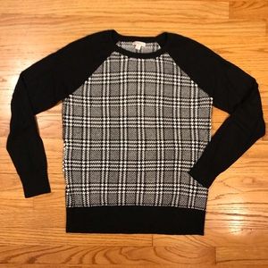 Merona Black and White Houndstooth Sweater